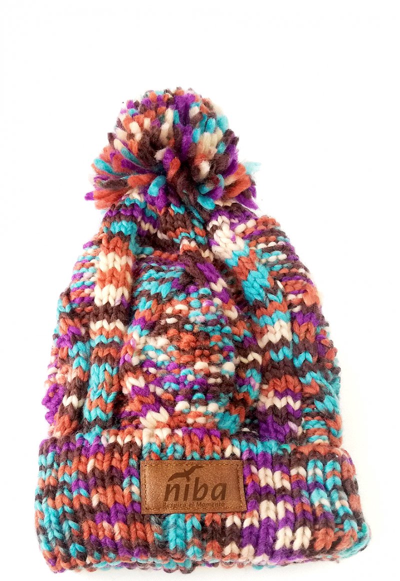Gorro De Lana Camuflaje Morado Niba