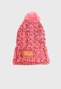 Gorro De Lana Trenzas Castellano Rosa Niba