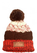 Gorro De Lana Archibueno Blanco/Café/Naranjo Niba