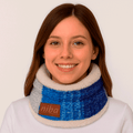Bufanda Cuello De Lana Circular Azul Celeste Niba