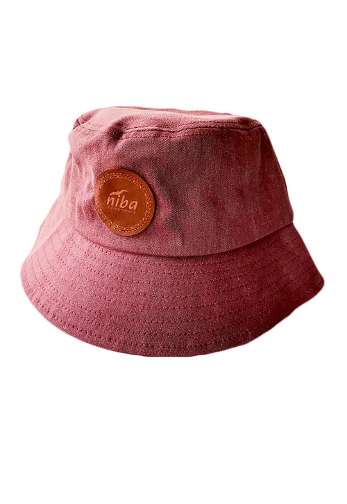 Gorro Bucket Algodón Burdeo Niba