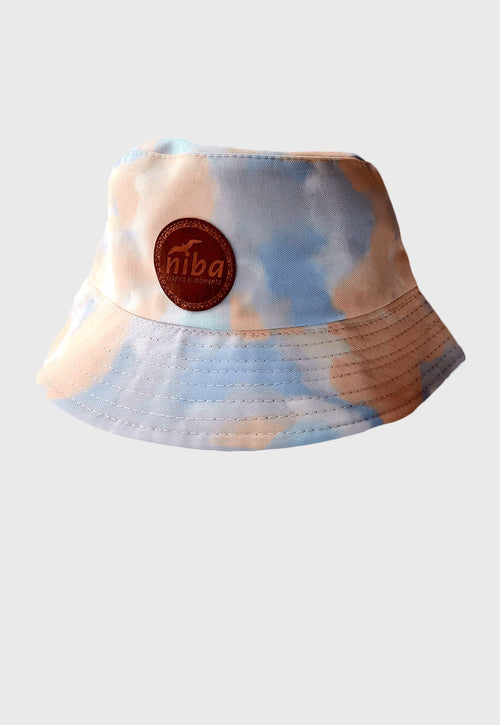 Gorro Bucket Damasco/Azul Niba