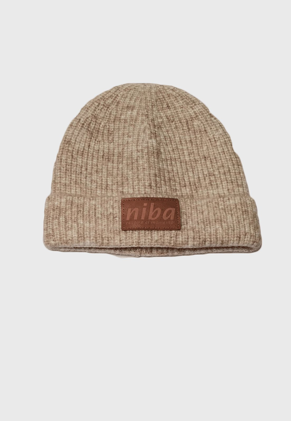 Gorro De Lana Laguna Nevados Café Claro Niba