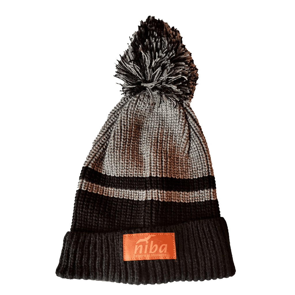 Gorro De Lana Laguna Dial Negro Gris Niba - imagen 2
