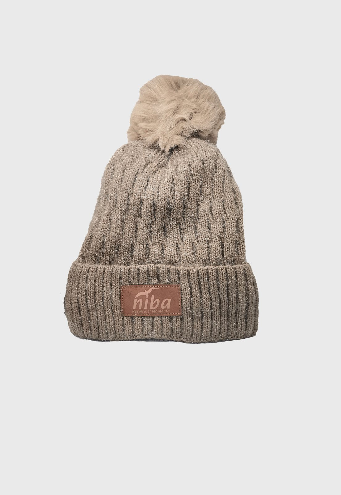 Gorro De Lana Enladrillado Café Niba