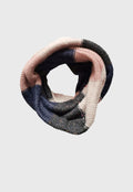 Bufanda De Lana Circular Multicolor Azul Rosa Niba