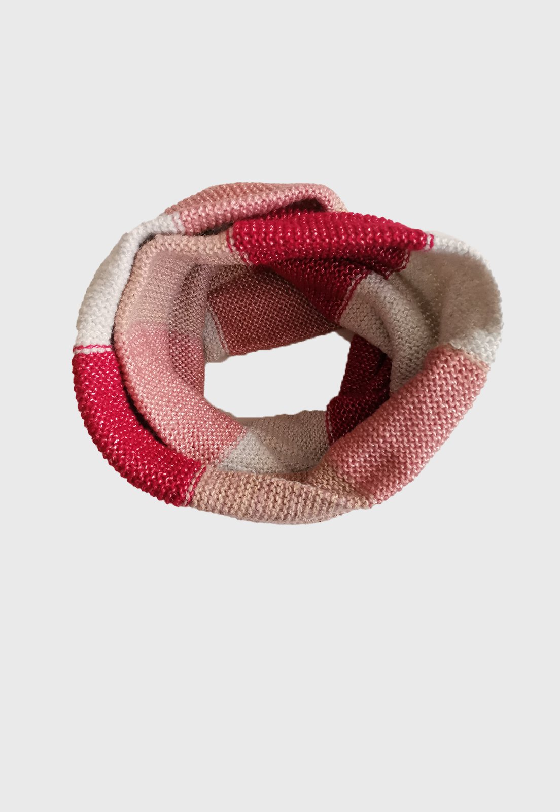 Bufanda De Lana Circular Multicolor Rosa / Rosado Niba