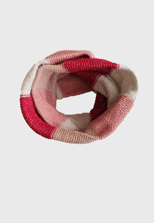Bufanda De Lana Circular Multicolor Rosa / Rosado Niba