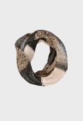 Bufanda De Lana Circular Gris Azul Beige Niba