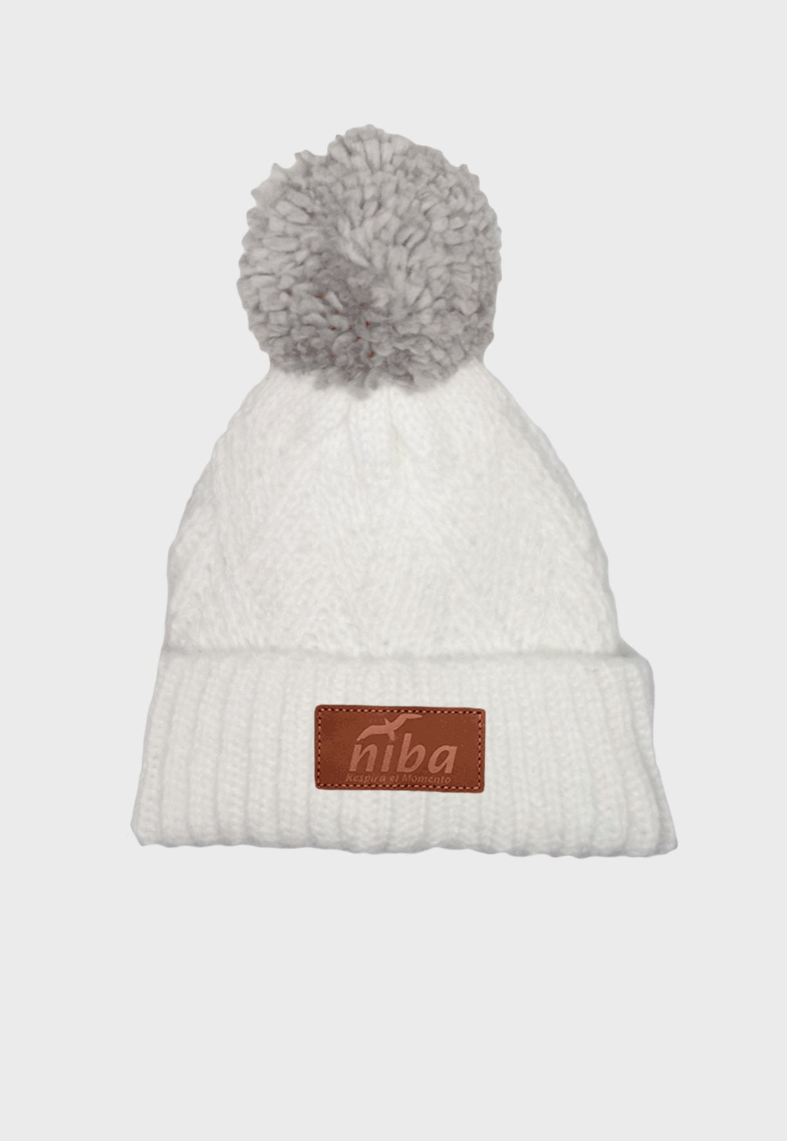 Gorro De Lana Laguna Del Maule Blanco Niba