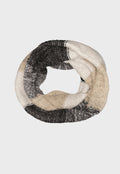 Bufanda De Lana Circular Multicolor Negro Blanco Niba