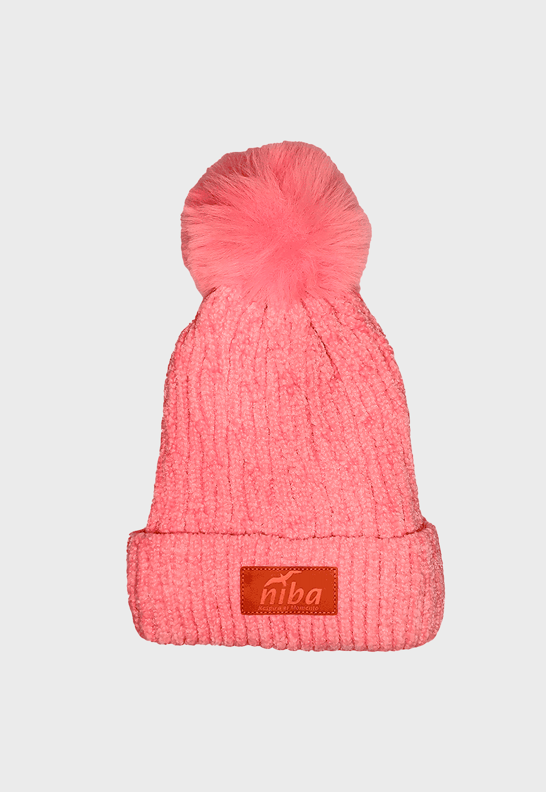 Gorro De Lana Gamuza Rosa Niba