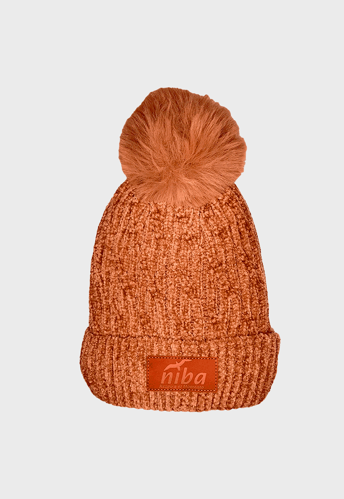 Gorro De Lana Gamuza Café Niba