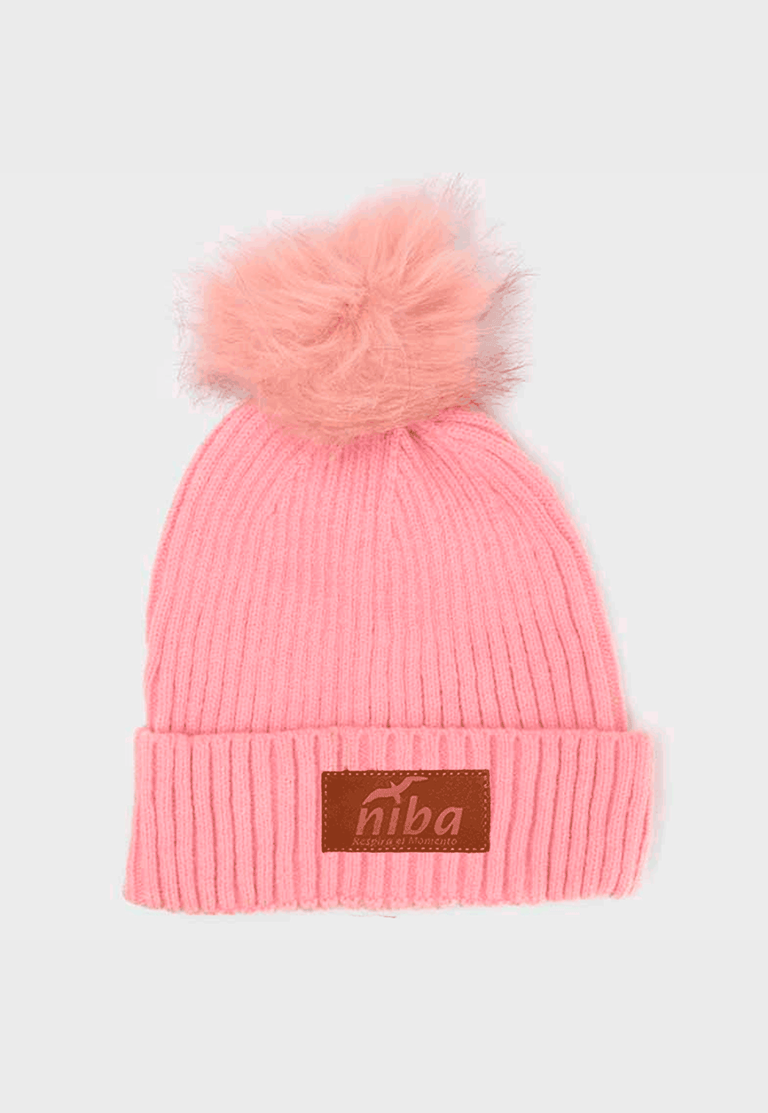 Gorro De Lana Endrillado 2 Rosa Niba - imagen 3