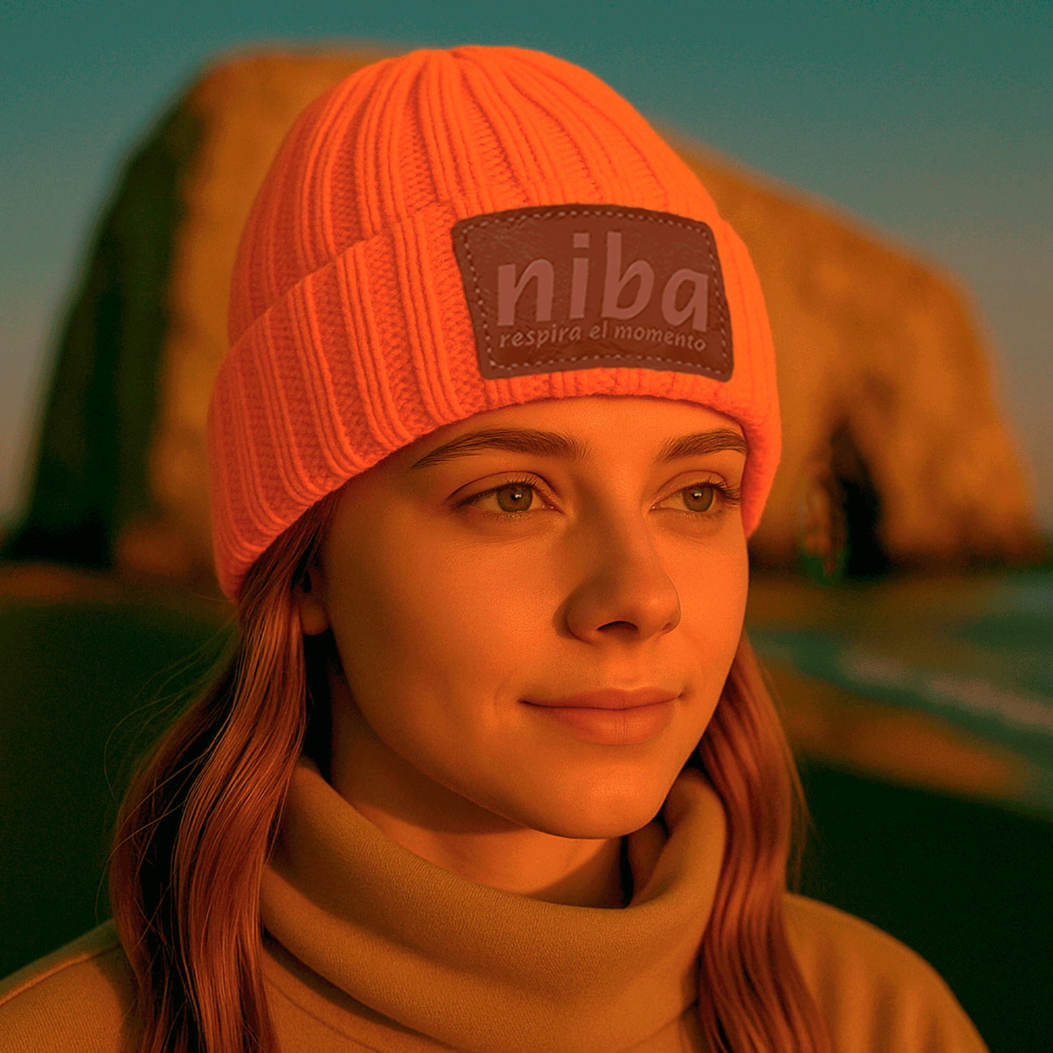 Gorro De Lana Molos Naranjo Niba