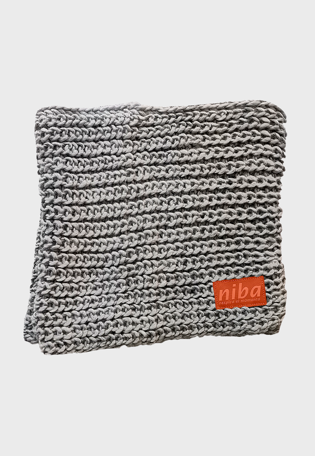 Bufanda Cuello De Lana Circular Gris Niba - imagen 2