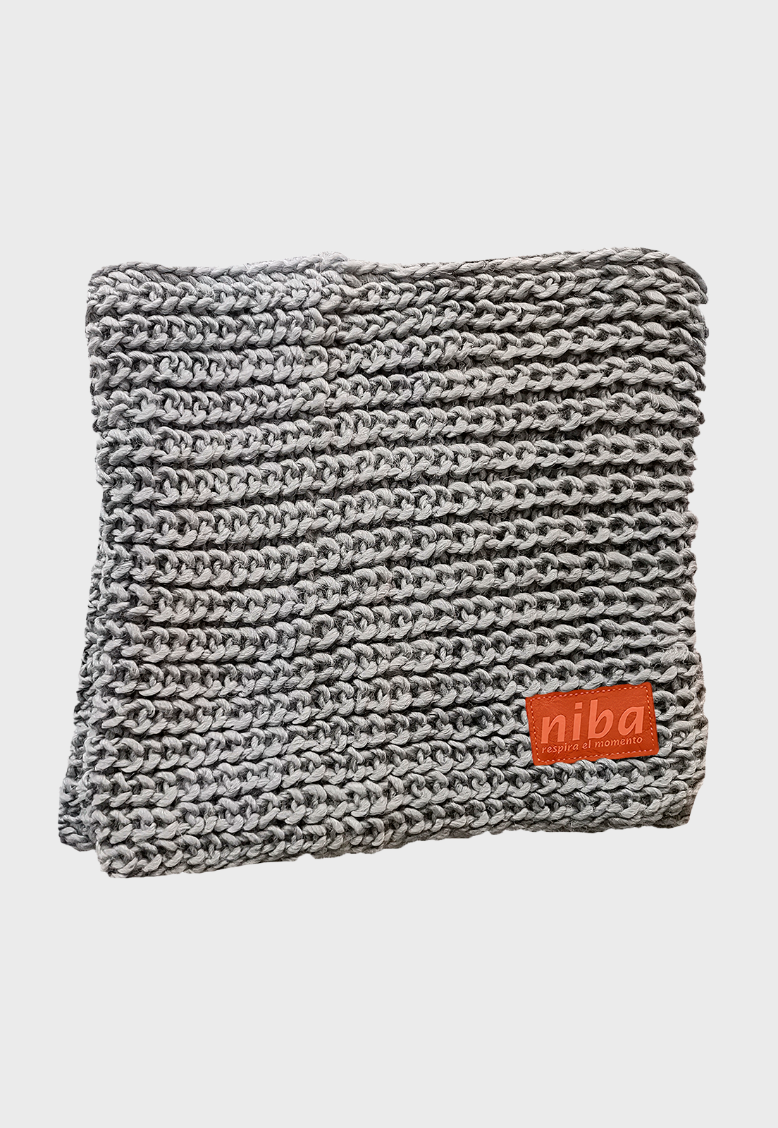 Bufanda Cuello De Lana Circular Gris Niba - imagen 2