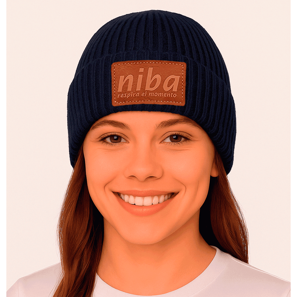 Gorro De Lana Las Nalcas Azul Marino Niba - imagen 3