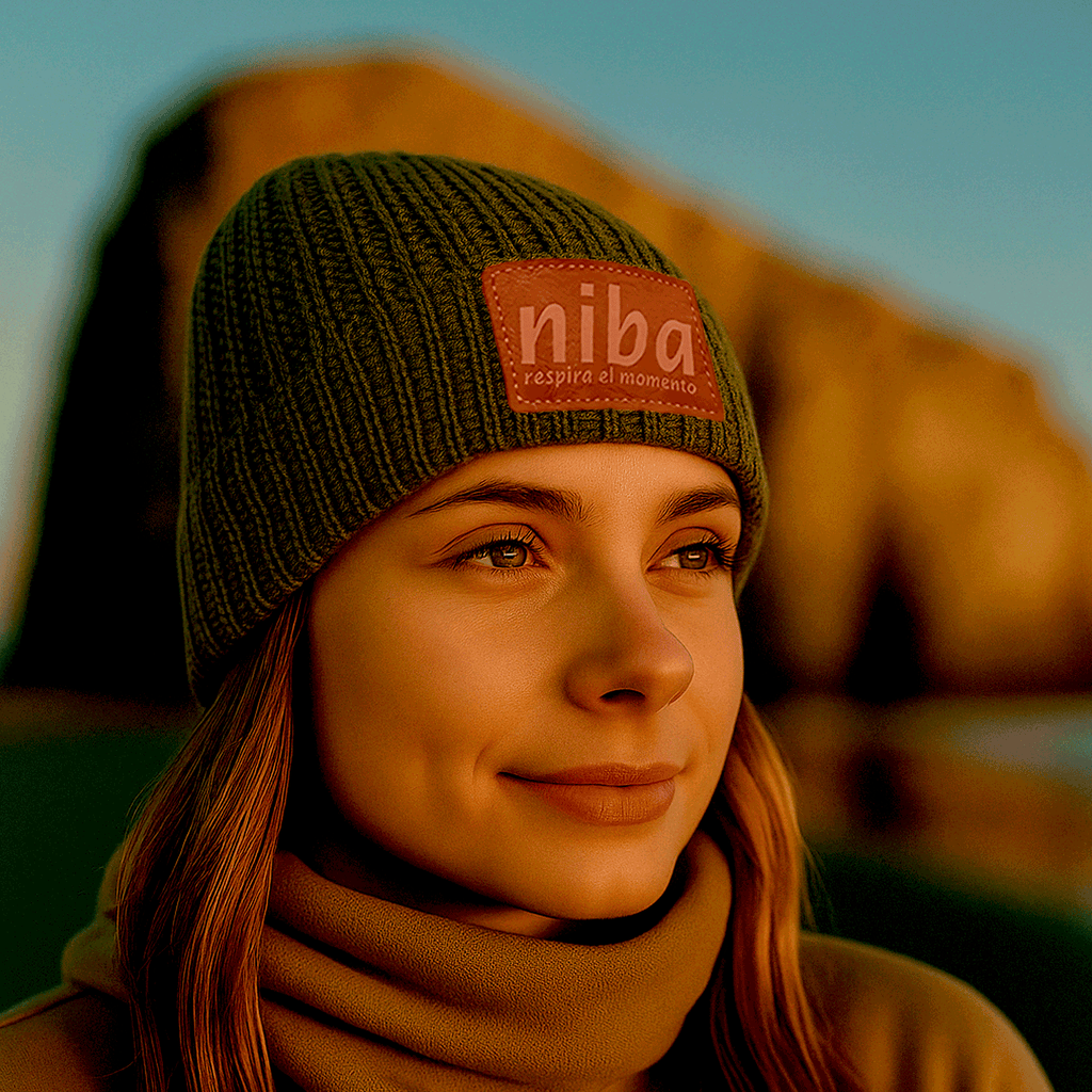 Gorro De Lana Melado Verde Niba