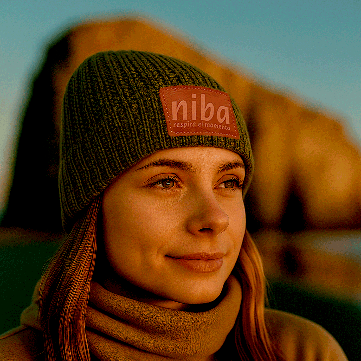Gorro De Lana Melado Verde Niba