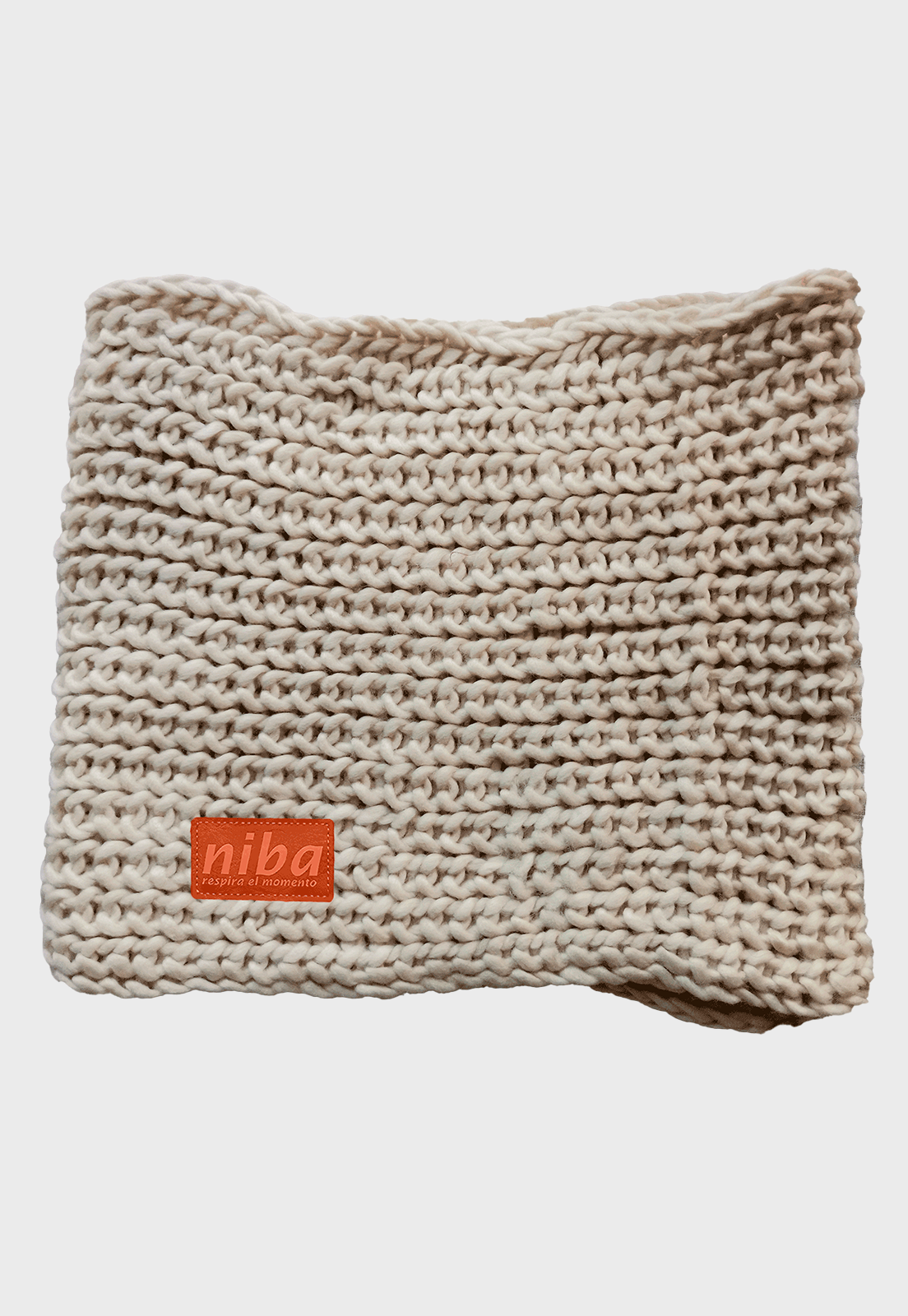 Bufanda Cuello De Lana Circular Beige Niba