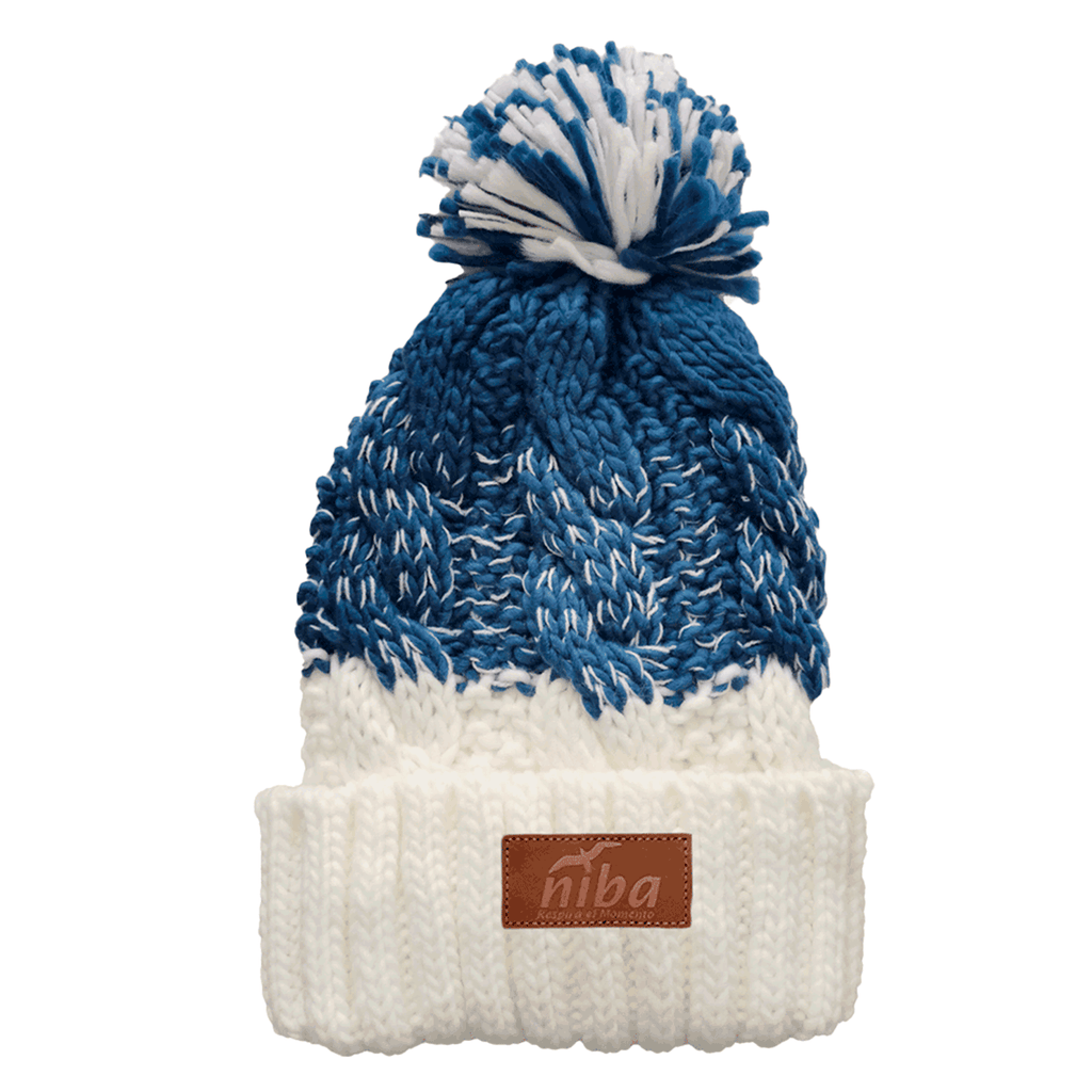 Gorro De Lana Radal Blanco / Azul Niba - imagen 2