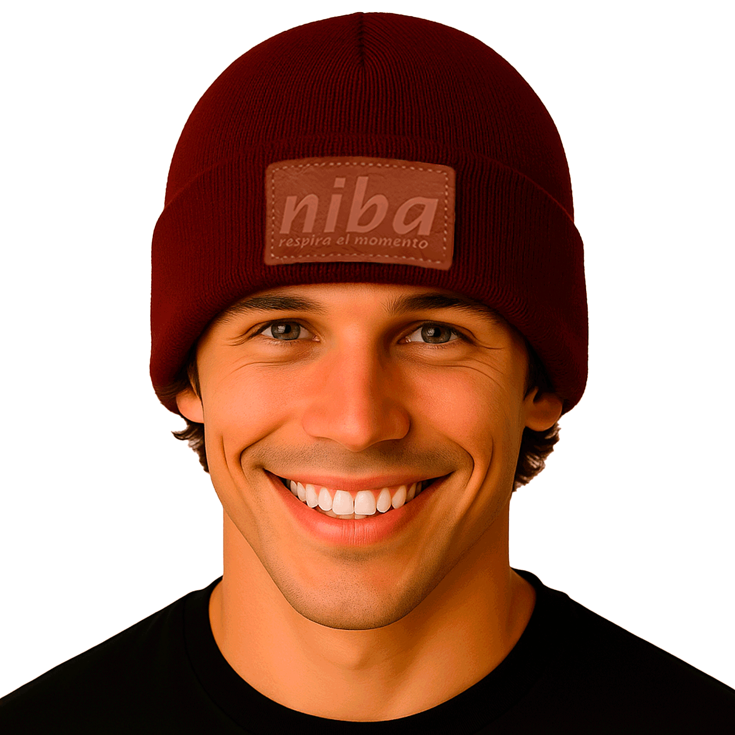 Gorro Hombre Los Maquis Burdeo Niba