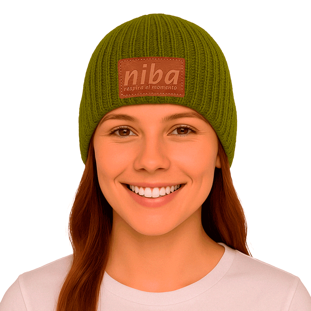 Gorro De Lana Melado Verde Niba - imagen 3