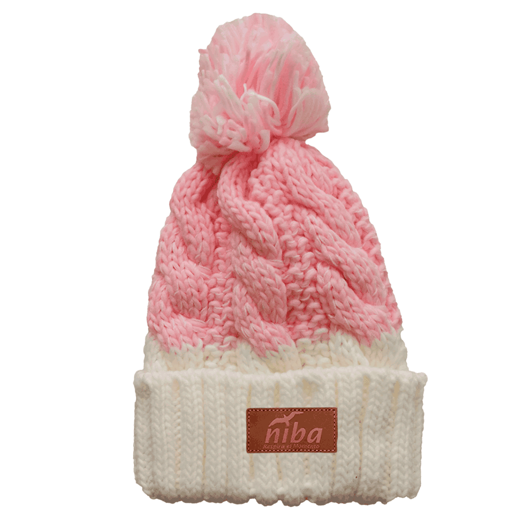 Gorro De Lana Radal Blanco / Rosa Niba - imagen 2