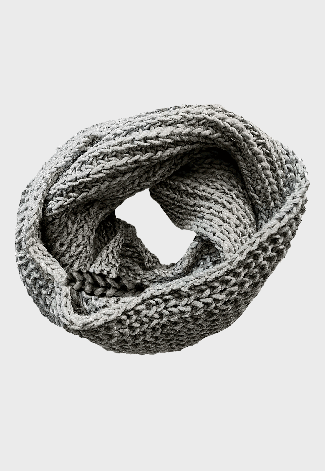 Bufanda Cuello De Lana Circular Gris Niba - imagen 3