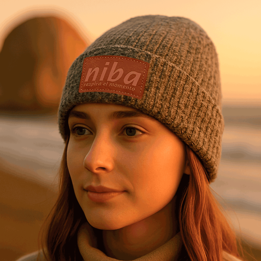 Gorro De Lana Laguna Nevados Gris Niba