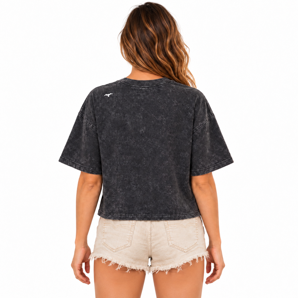 Polera Manga Corta Mujer Oversize Caití Negro Niba