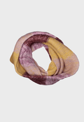 Bufanda De Lana Circular Amarillo Burdeo Rosa Niba