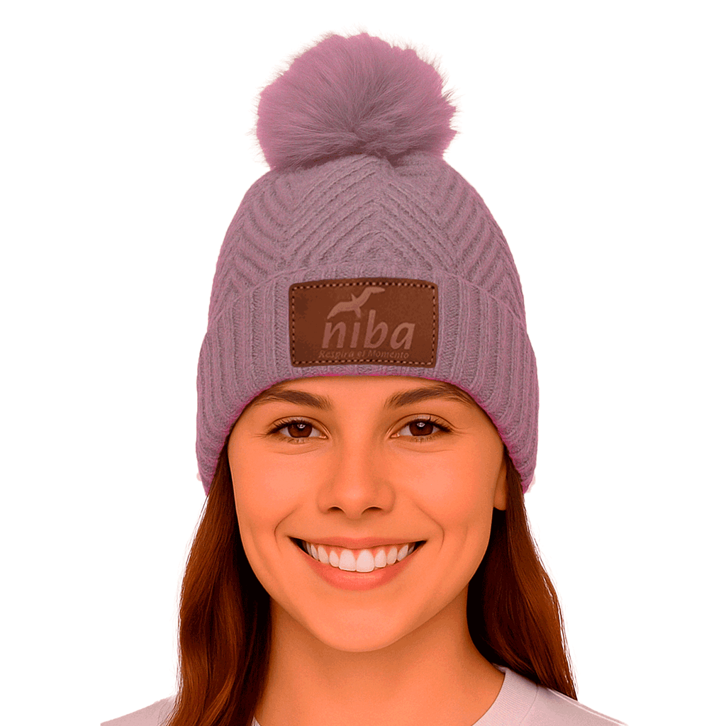 Gorro de lana Huingan Rosado Niba