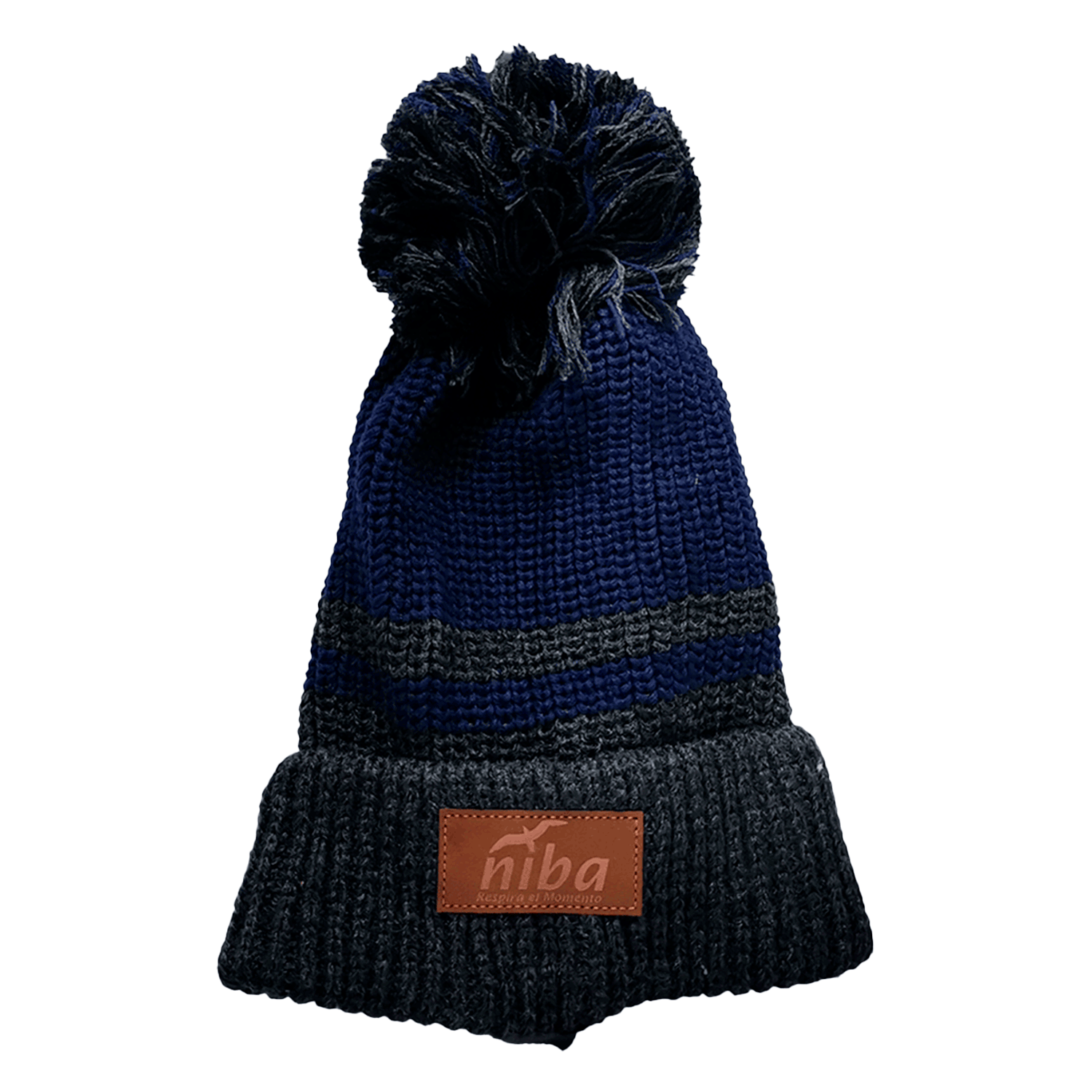 Gorro De Lana Laguna Dial Gris / Azul Niba - imagen 2
