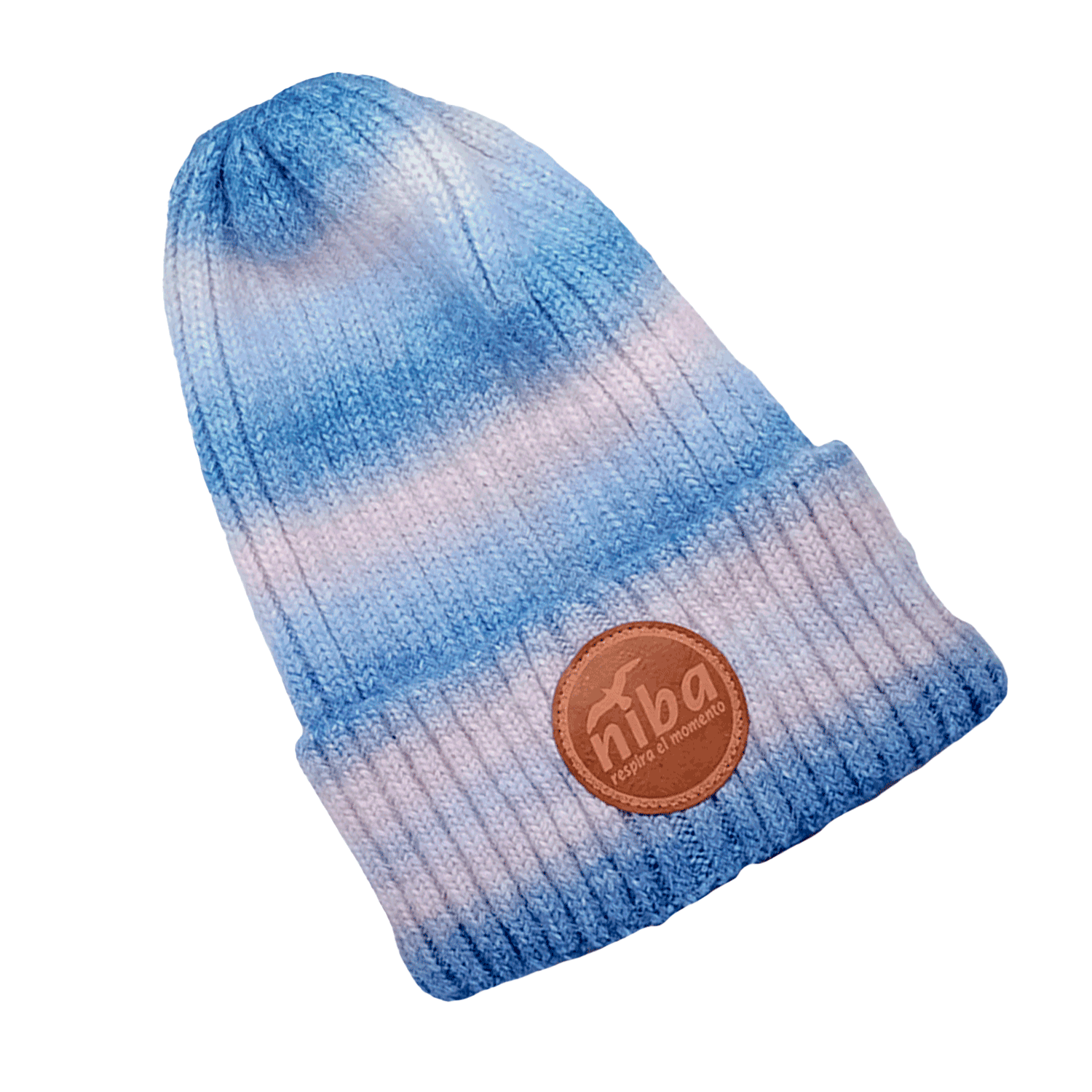Gorro De Lana Arcoiris Azul/rosa Niba - imagen 2