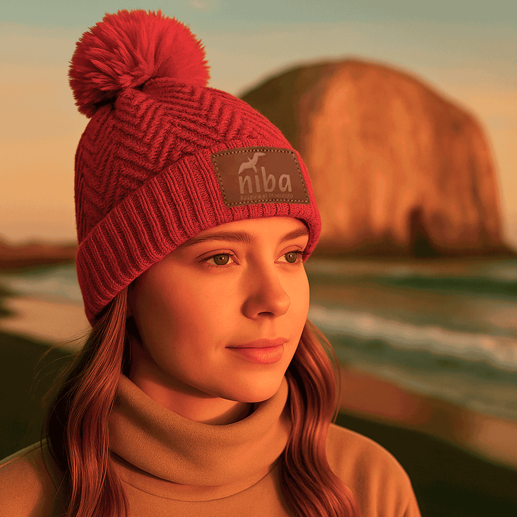 Gorro de lana Huingan Rojo Niba