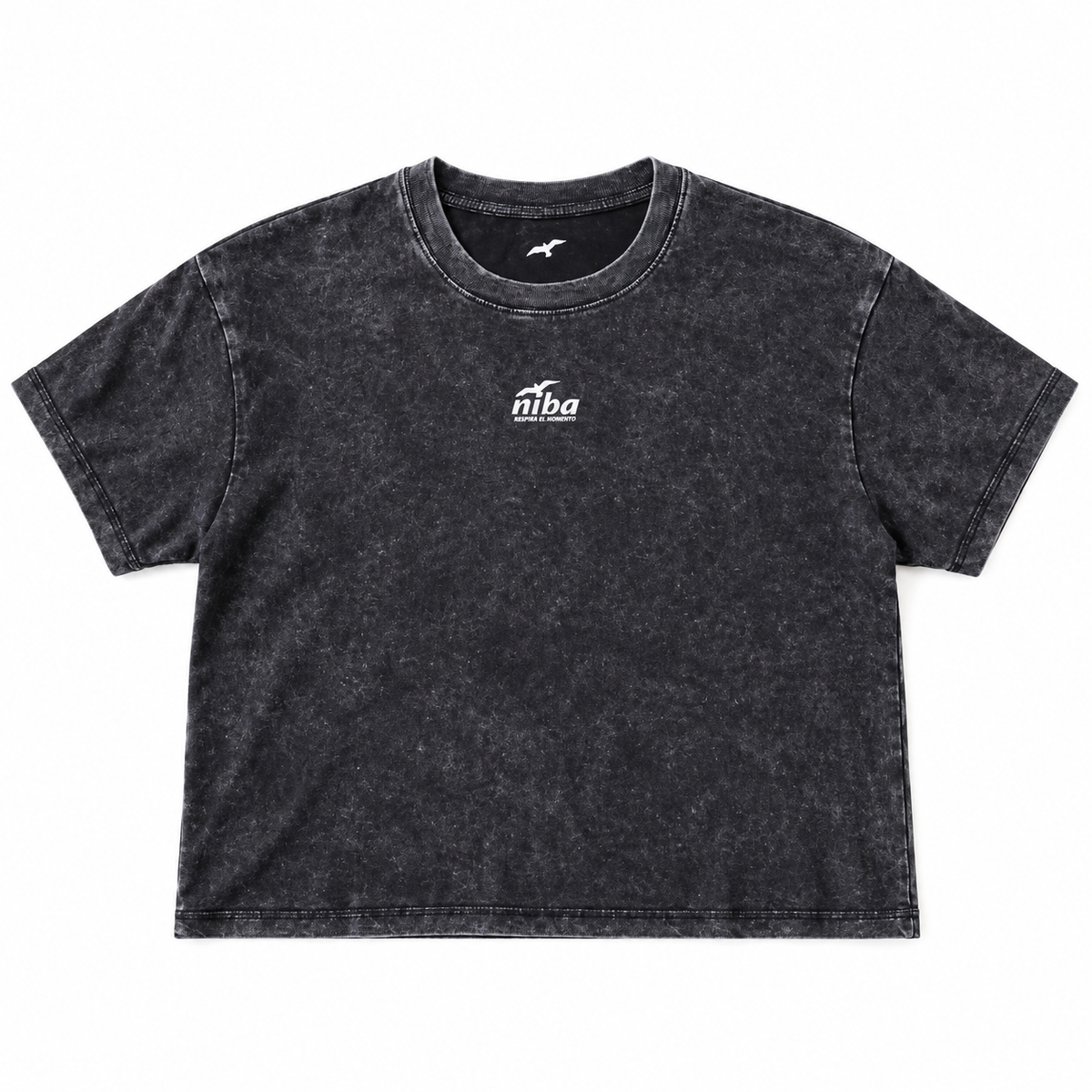 Polera Manga Corta Mujer Oversize Caití Negro Niba