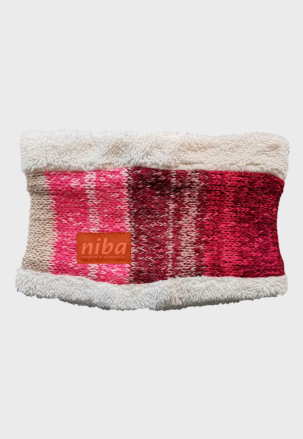 Bufanda Cuello De Lana Circular Rosa Niba - imagen 2