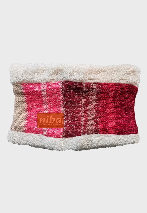 Bufanda Cuello De Lana Circular Rosa Niba - imagen 2