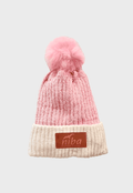 Gorro De Lana Gamuza Blanco/ Rosa Niba