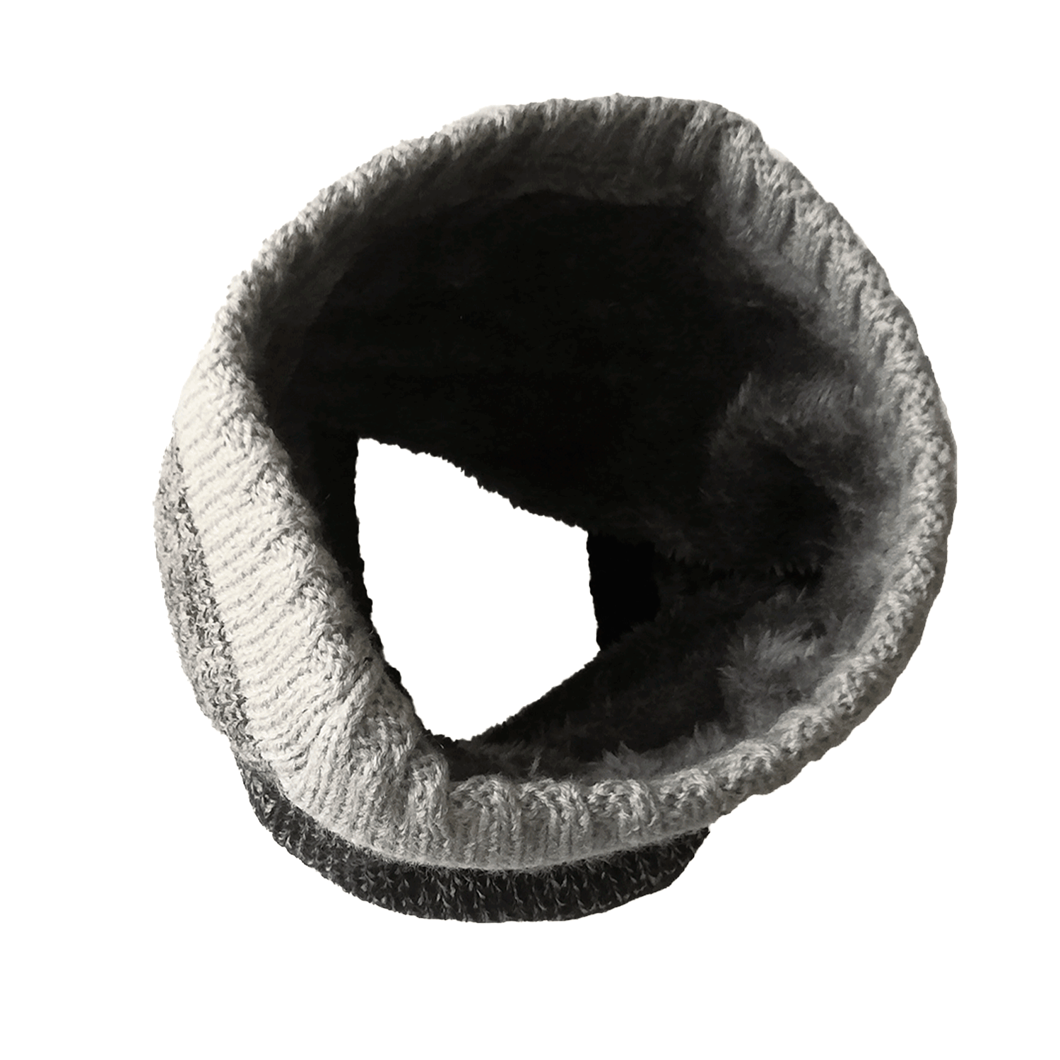 Bufanda De Lana Circular Mujer Negro/Gris Niba