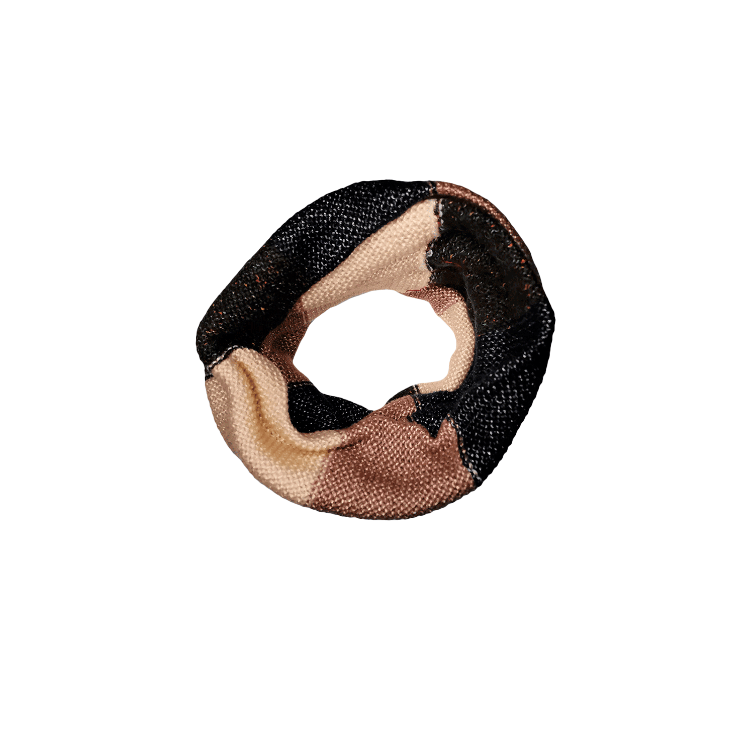 Bufanda De Lana Circular Multicolor Azul Beige Niba - imagen 2