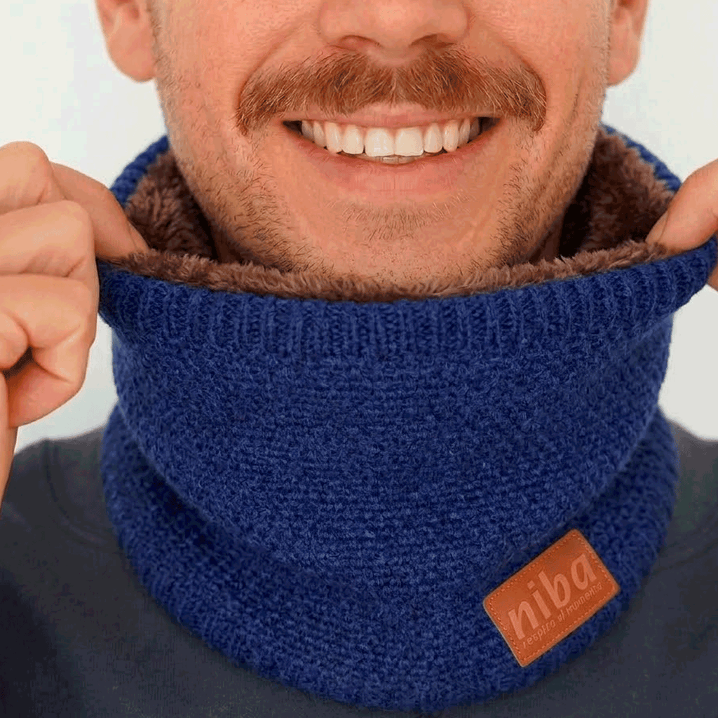Bufanda Hombre Circular Azul 2 Niba