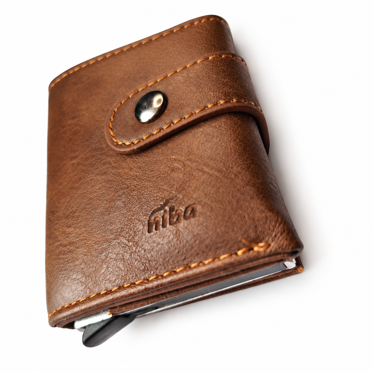 Billetera Niba Compacta Café con Tarjetero  Automático