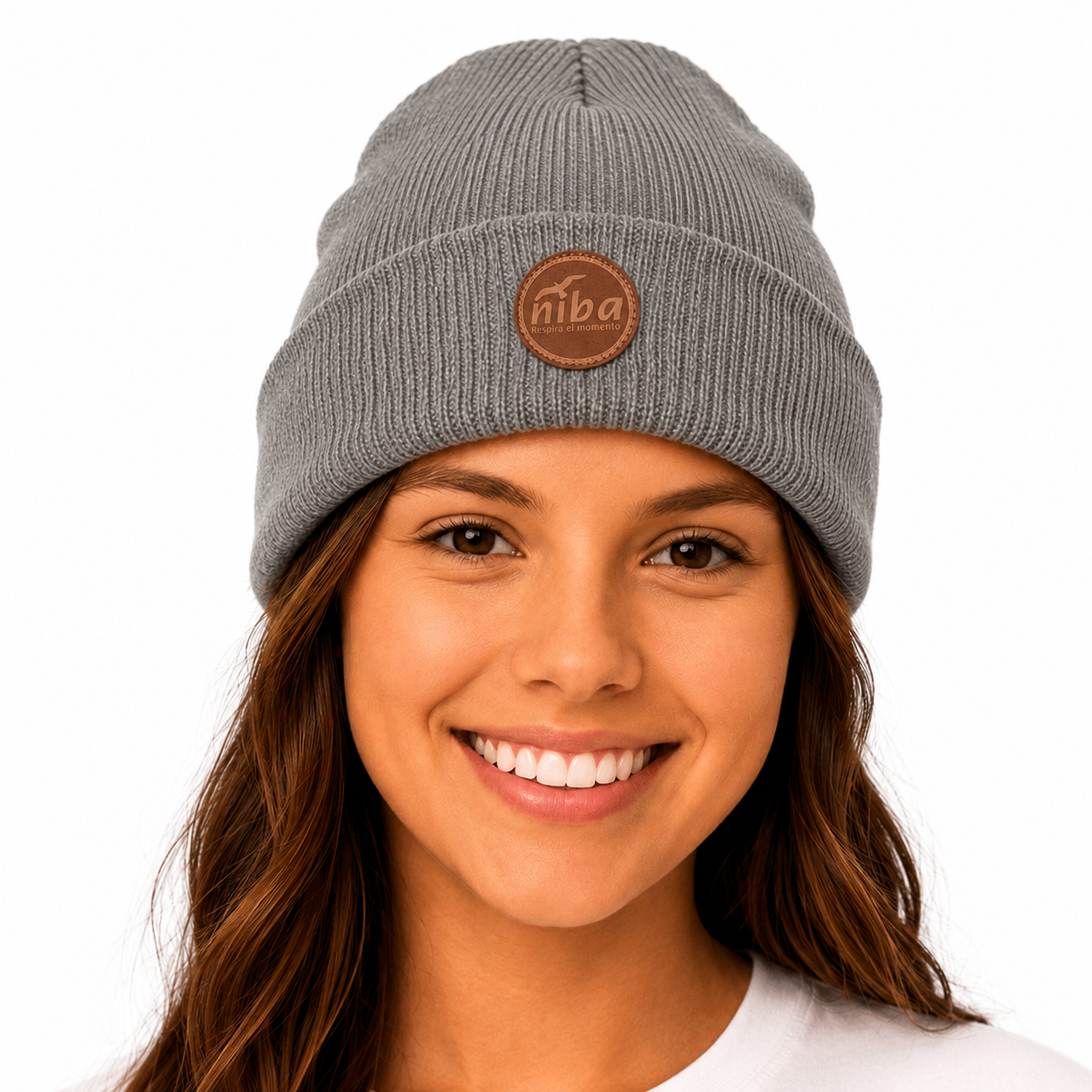 Gorro De Lana Mujer Laguna Torca Gris Niba