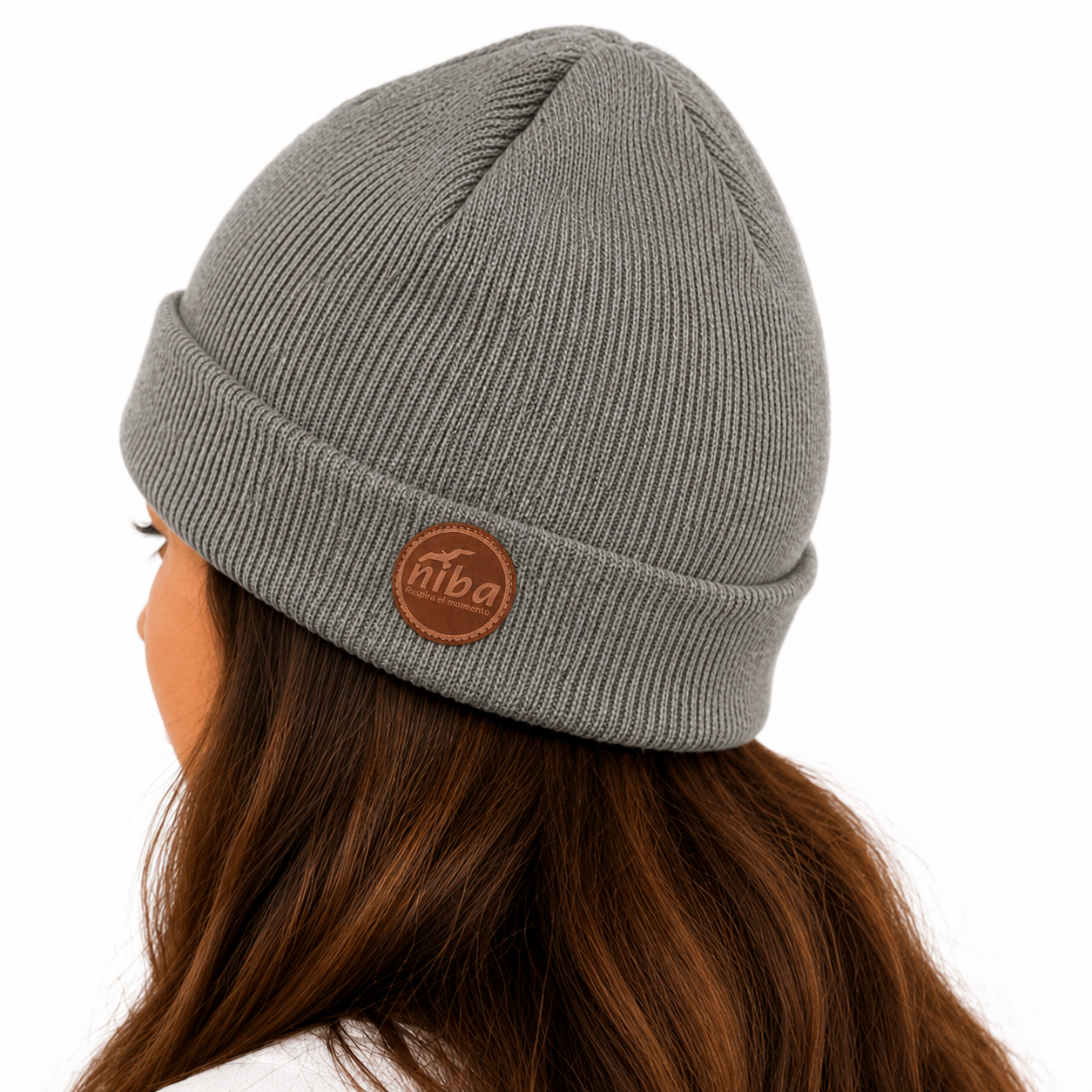 Gorro De Lana Mujer Laguna Torca Gris Niba