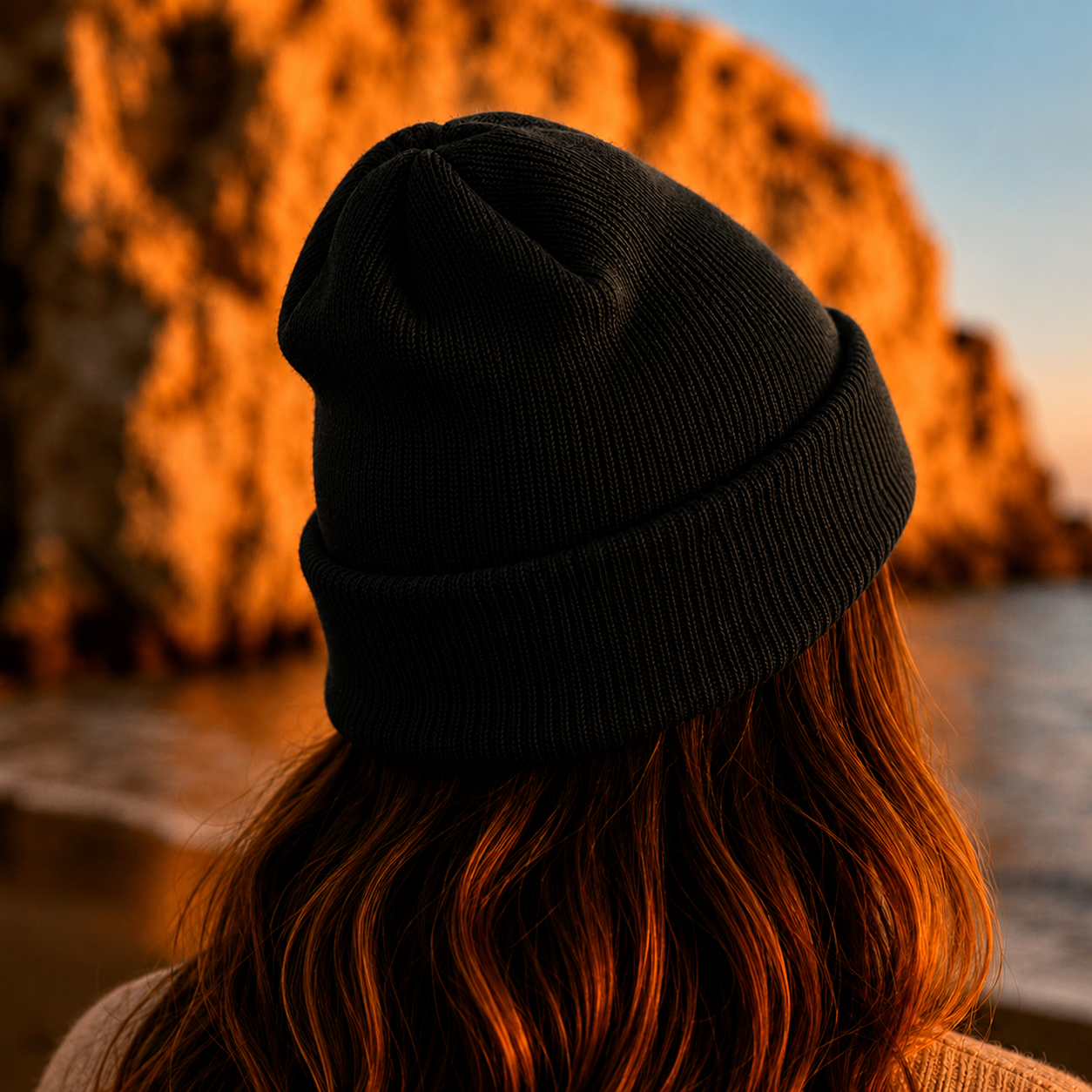 Gorro De Lana Mujer Laguna Torca Negro Niba