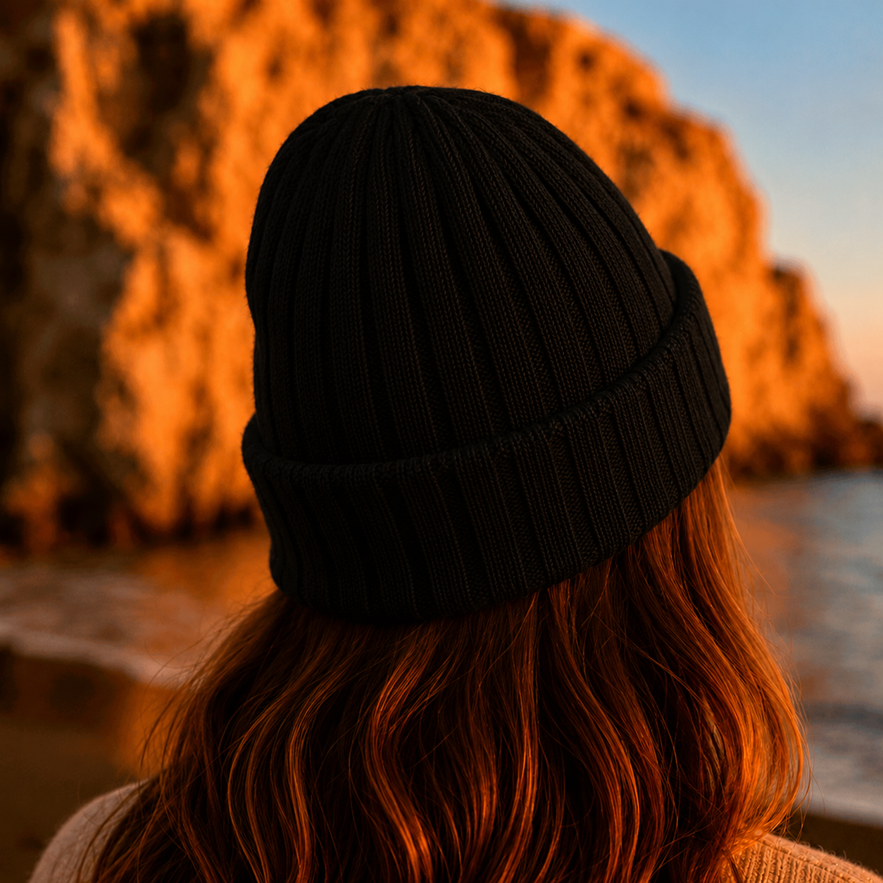 Gorro De Lana Mujer Laguna El Salto Negro Niba