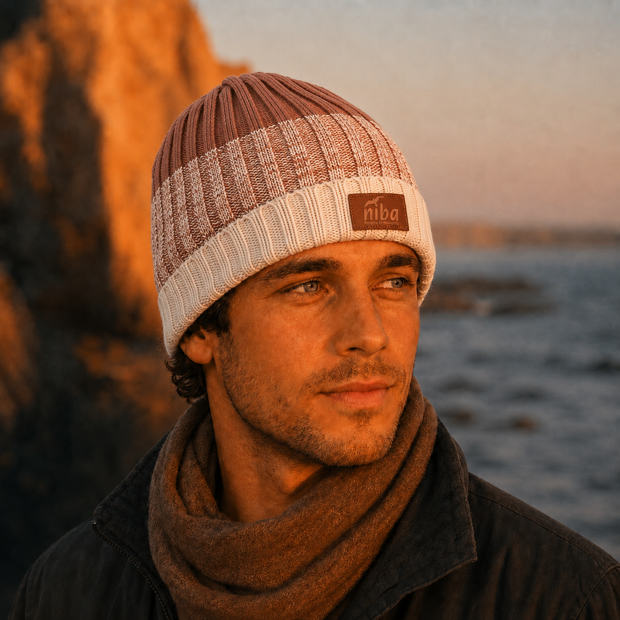 Gorro De Lana Río Maule Beige /Café Niba
